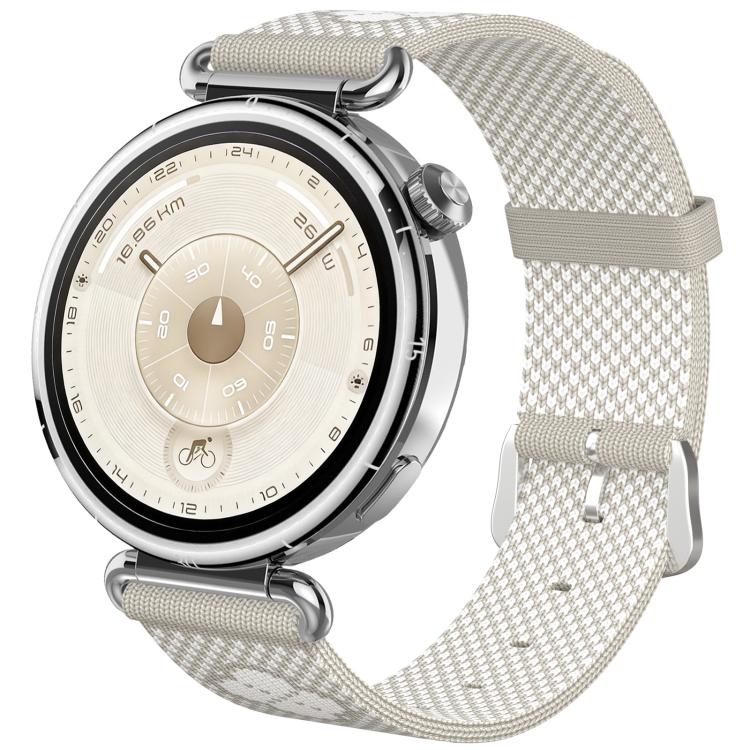 Floral Print Seamless Knitted Nylon Watch Band, 18mm