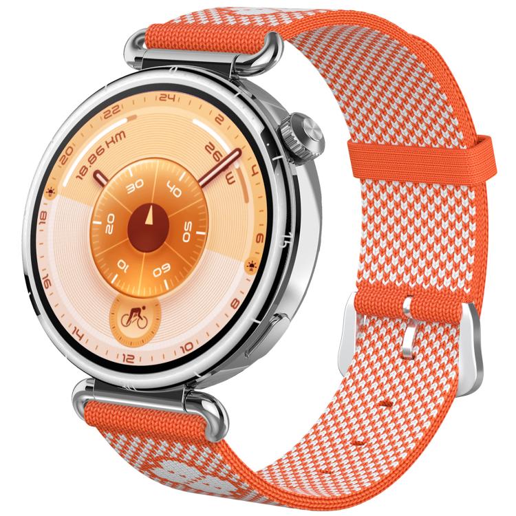 Floral Print Seamless Knitted Nylon Watch Band, 18mm