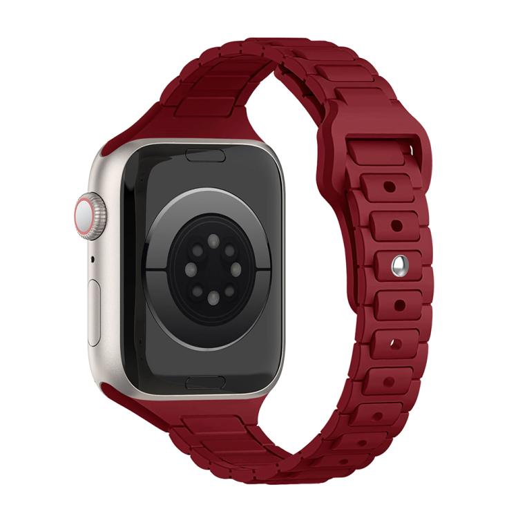 Slim Three Beads Reverse Buckle Silicone Watch Band, For Apple Watch 46mm / 49mm / 45mm / 44mm, For Apple Watch 42mm / 41mm / 40mm / 38mm