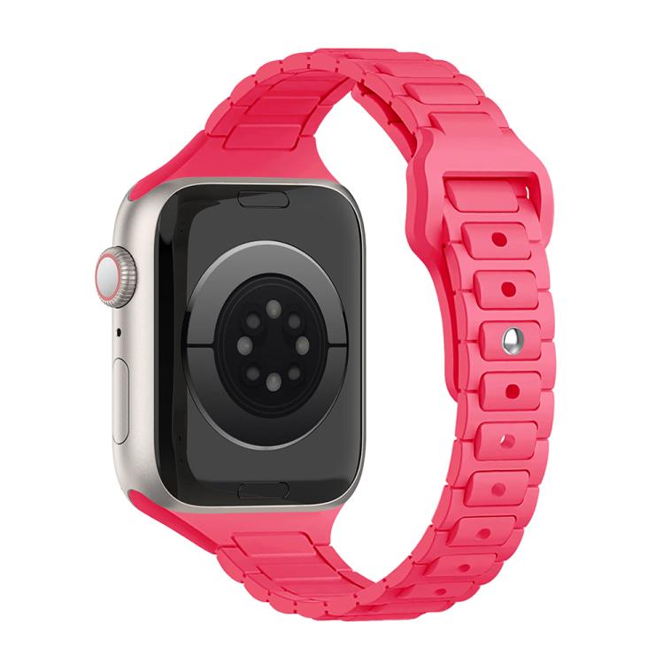 Slim Three Beads Reverse Buckle Silicone Watch Band, For Apple Watch 46mm / 49mm / 45mm / 44mm, For Apple Watch 42mm / 41mm / 40mm / 38mm