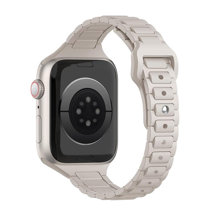 Slim Three Beads Reverse Buckle Silicone Watch Band, For Apple Watch 46mm / 49mm / 45mm / 44mm, For Apple Watch 42mm / 41mm / 40mm / 38mm