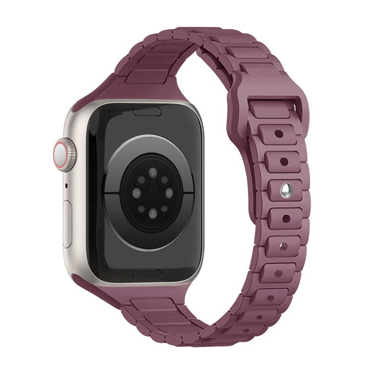 Slim Three Beads Reverse Buckle Silicone Watch Band, For Apple Watch 46mm / 49mm / 45mm / 44mm, For Apple Watch 42mm / 41mm / 40mm / 38mm