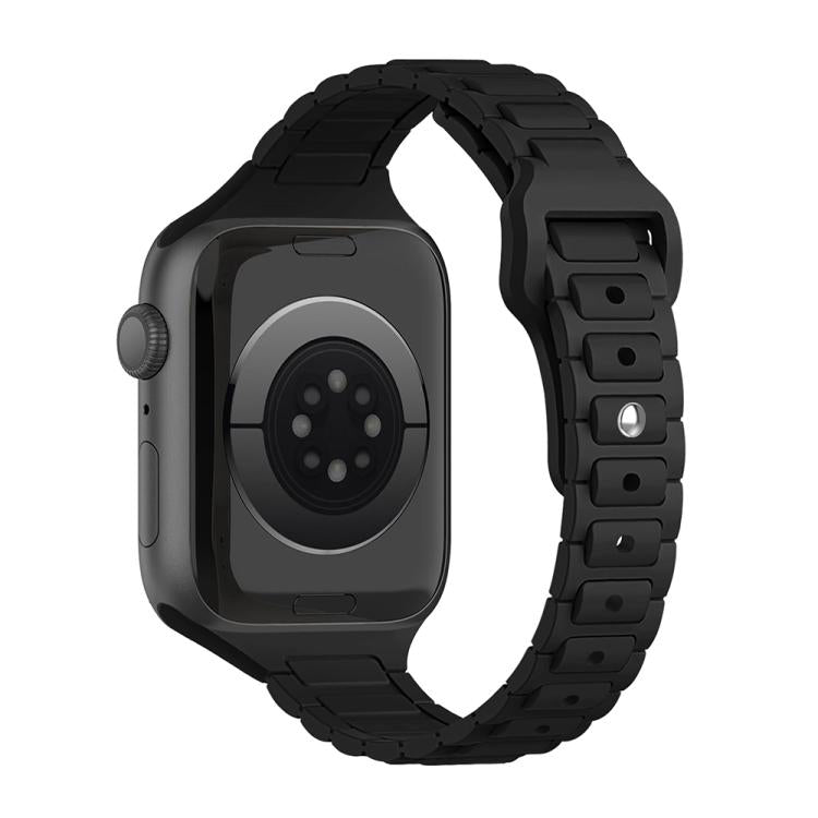 Slim Three Beads Reverse Buckle Silicone Watch Band, For Apple Watch 46mm / 49mm / 45mm / 44mm, For Apple Watch 42mm / 41mm / 40mm / 38mm
