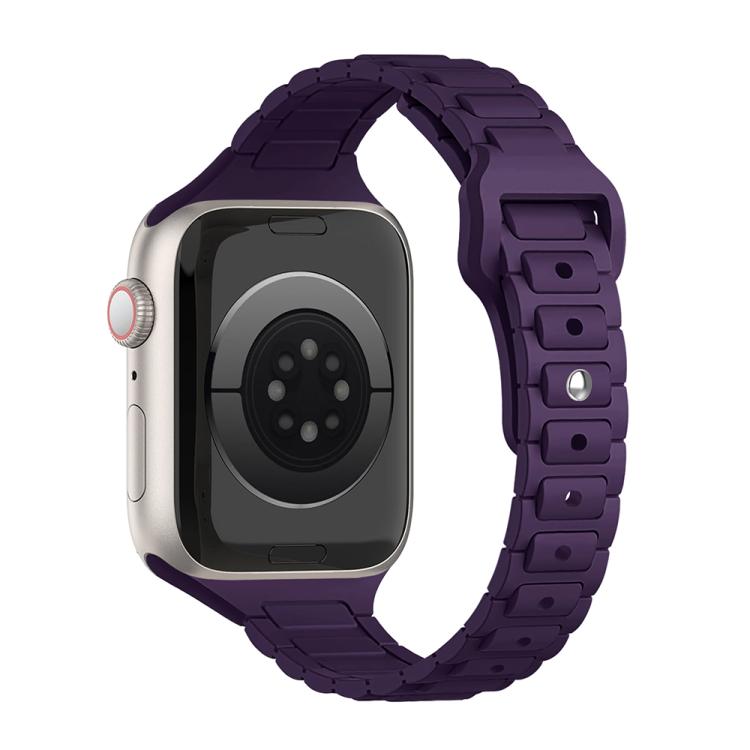 Slim Three Beads Reverse Buckle Silicone Watch Band, For Apple Watch 46mm / 49mm / 45mm / 44mm, For Apple Watch 42mm / 41mm / 40mm / 38mm