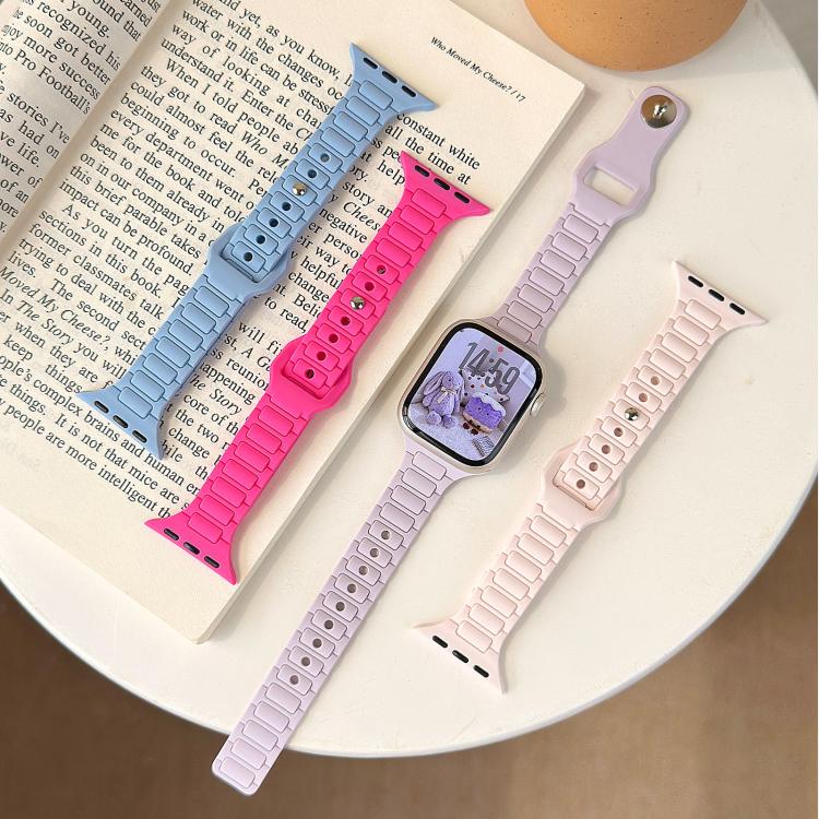 Slim Three Beads Reverse Buckle Silicone Watch Band, For Apple Watch 46mm / 49mm / 45mm / 44mm, For Apple Watch 42mm / 41mm / 40mm / 38mm