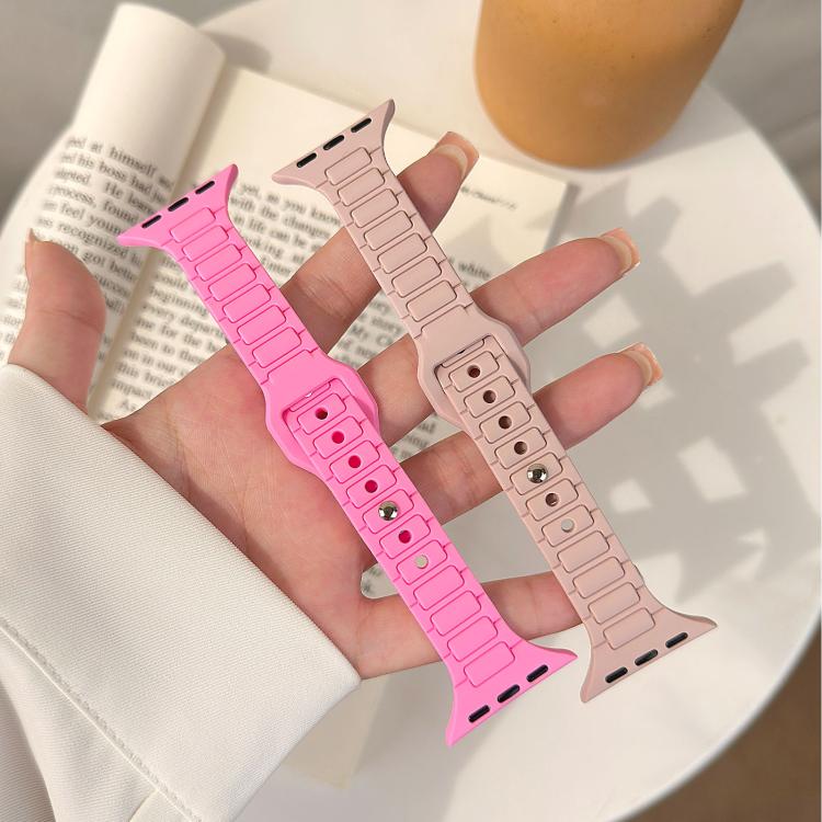 Slim Three Beads Reverse Buckle Silicone Watch Band, For Apple Watch 46mm / 49mm / 45mm / 44mm, For Apple Watch 42mm / 41mm / 40mm / 38mm