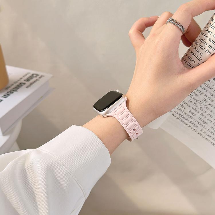 Slim Three Beads Reverse Buckle Silicone Watch Band, For Apple Watch 46mm / 49mm / 45mm / 44mm, For Apple Watch 42mm / 41mm / 40mm / 38mm