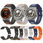 Pin Buckle Two Color Silicone Watch Band, 22mm