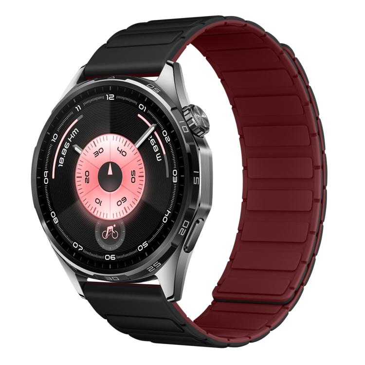 Press Button Quick Release Connector I-Shaped Magnetic Silicone Watch Band, 18mm, 22mm