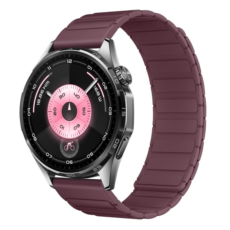 Press Button Quick Release Connector I-Shaped Magnetic Silicone Watch Band, 18mm, 22mm