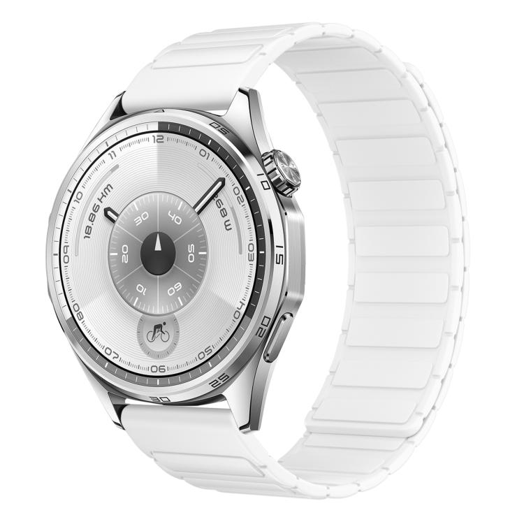 Press Button Quick Release Connector I-Shaped Magnetic Silicone Watch Band, 18mm, 22mm