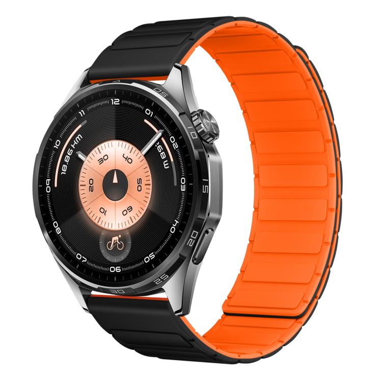 Press Button Quick Release Connector I-Shaped Magnetic Silicone Watch Band, 18mm, 22mm