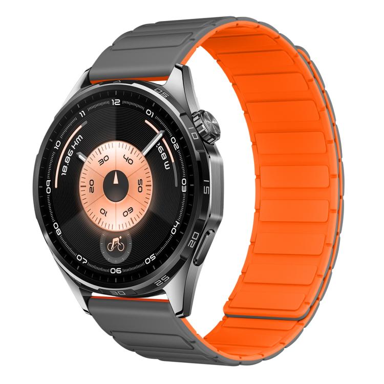 Press Button Quick Release Connector I-Shaped Magnetic Silicone Watch Band, 18mm, 22mm