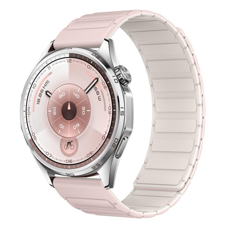 Press Button Quick Release Connector I-Shaped Magnetic Silicone Watch Band, 18mm, 22mm