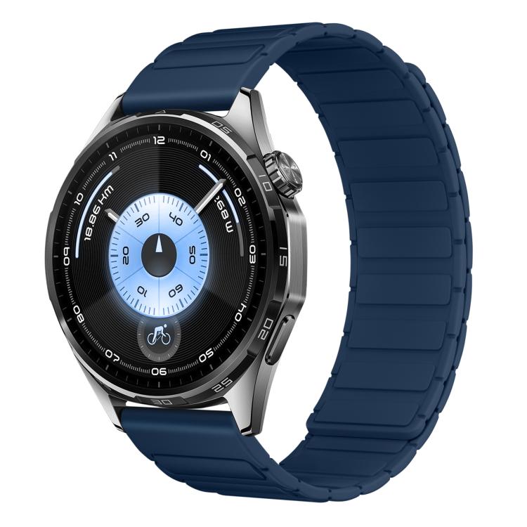 Press Button Quick Release Connector I-Shaped Magnetic Silicone Watch Band, 18mm, 22mm