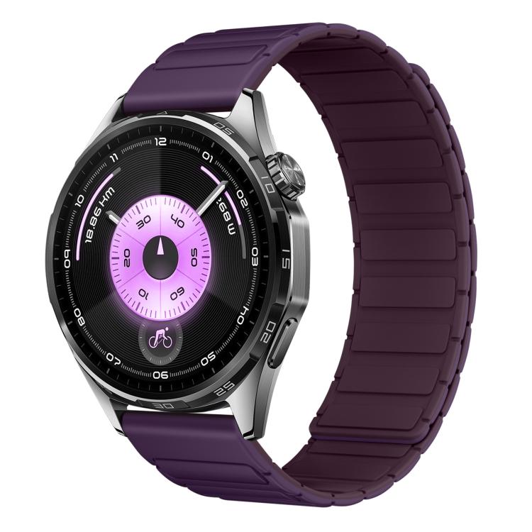 Press Button Quick Release Connector I-Shaped Magnetic Silicone Watch Band, 18mm, 22mm