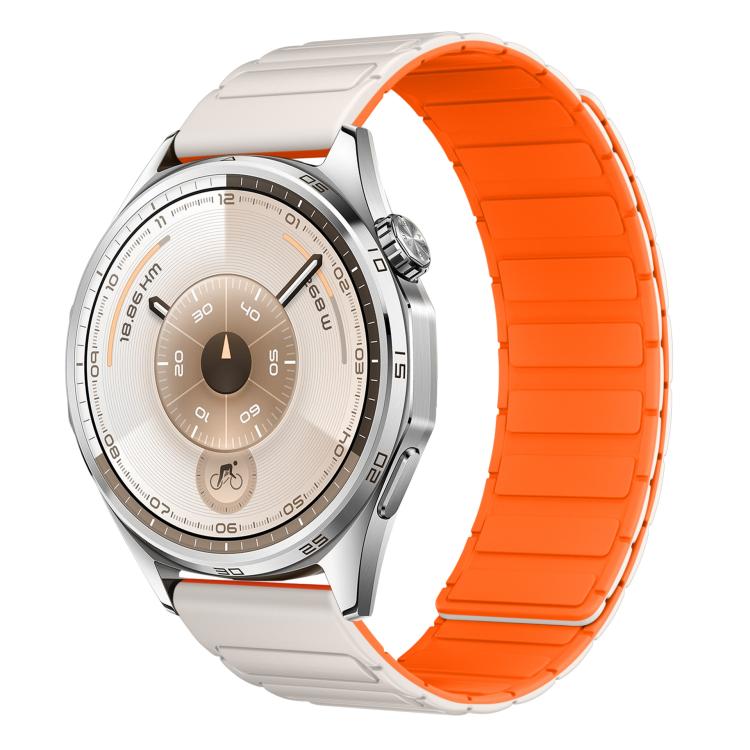 Press Button Quick Release Connector I-Shaped Magnetic Silicone Watch Band, 18mm, 22mm