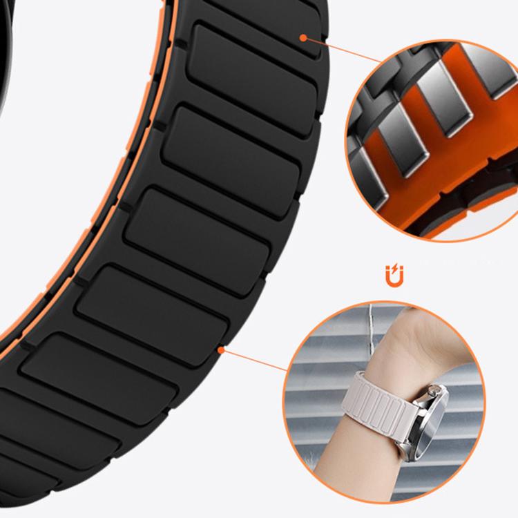 Press Button Quick Release Connector I-Shaped Magnetic Silicone Watch Band, 18mm, 22mm