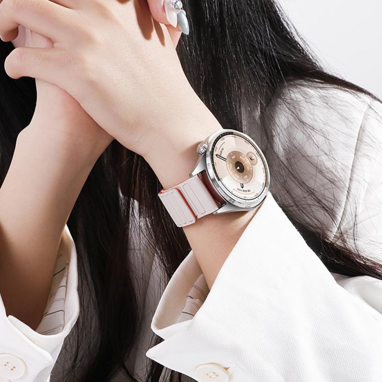 Press Button Quick Release Connector I-Shaped Magnetic Silicone Watch Band, 18mm, 22mm