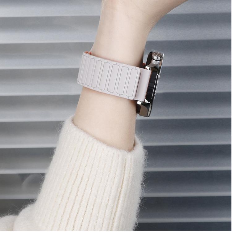 Press Button Quick Release Connector I-Shaped Magnetic Silicone Watch Band, 18mm, 22mm