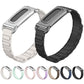 Metal Case Hybrid I-Shaped Magnetic Silicone Watch Band, For Google Fitbit Air