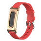 Metal Case Hybrid Pin Buckle Solid Color Silicone Watch Band, For Google Fitbit Air