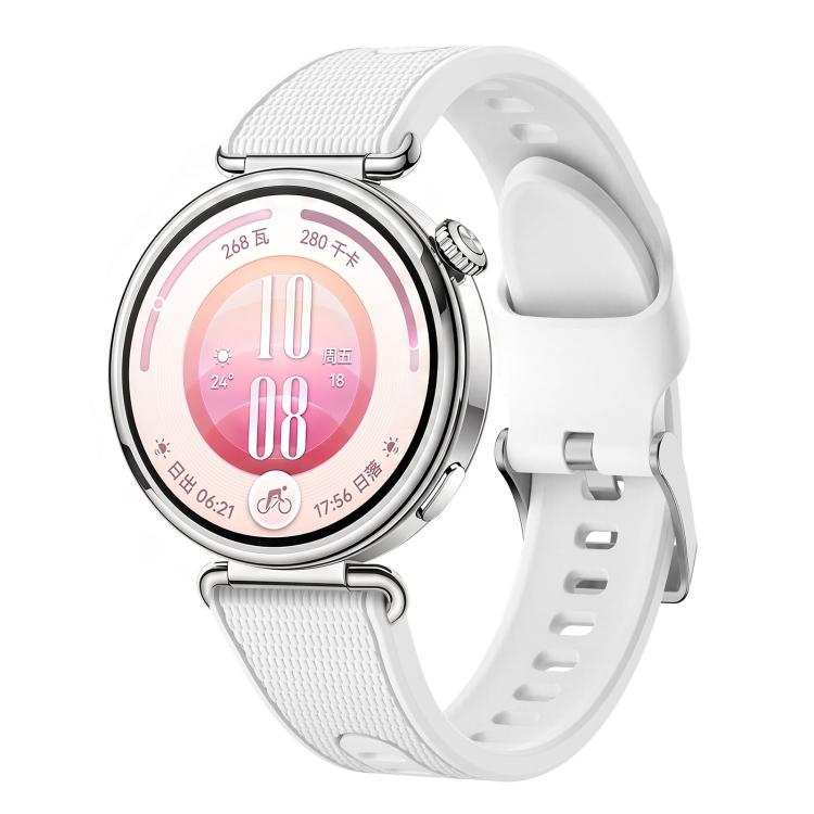 Woven Texture Two Color Silicone Watch Band, 18mm