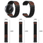 Retro Vegan Leather Label Alpine Nylon Loop Watch Band, 18mm, 20mm, 22mm