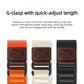 Retro Vegan Leather Label Alpine Nylon Loop Watch Band, 18mm, 20mm, 22mm