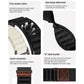 Retro Vegan Leather Label Alpine Nylon Loop Watch Band, 18mm, 20mm, 22mm