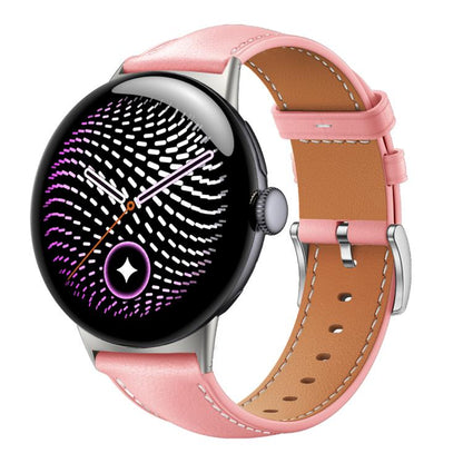 Pin Buckle Genuine Leather Watch Band, For Google Pixel Watch 5 / 4 / 3 45mm