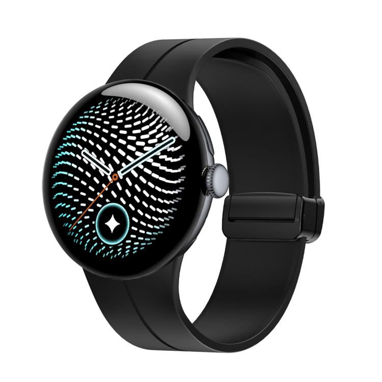 Folding Magnetic Clasp Silicone Watch Band, For Google Pixel Watch 5 / 4 / 3 45mm