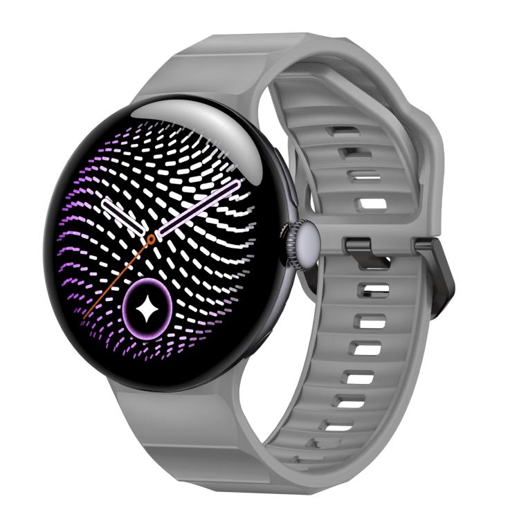 Wave Texture Solid Color Silicone Watch Band, For Google Pixel Watch 5 / 4 / 3 45mm