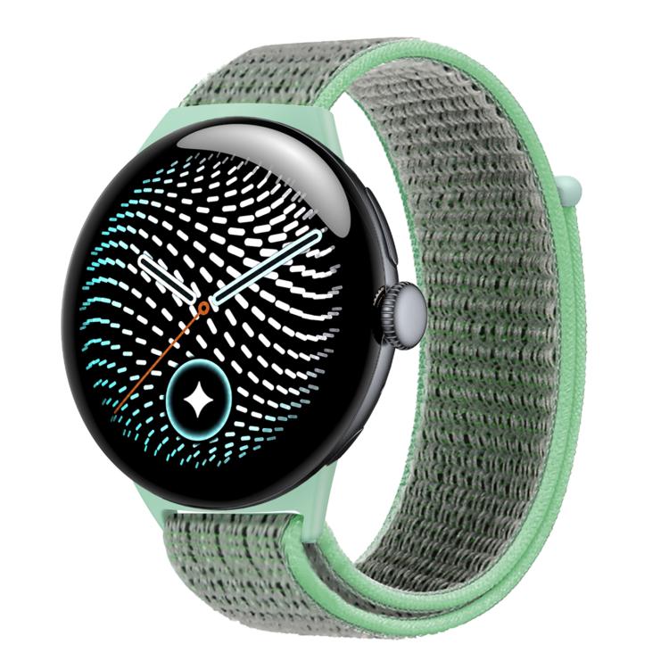Nylon Woven Hook and Loop Fastener Watch Band, For Google Pixel Watch 5 / 4 / 3 45mm