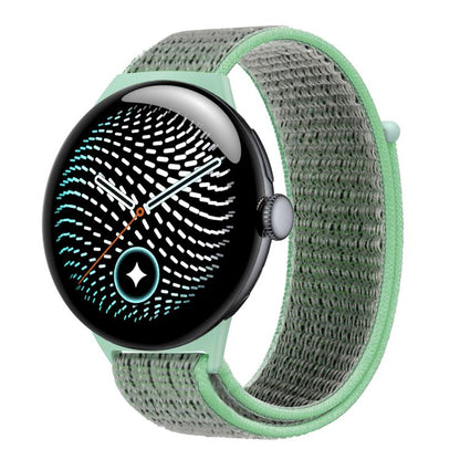 Nylon Woven Hook and Loop Fastener Watch Band, For Google Pixel Watch 5 / 4 / 3 45mm