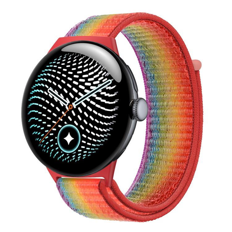 Nylon Woven Hook and Loop Fastener Watch Band, For Google Pixel Watch 5 / 4 / 3 45mm