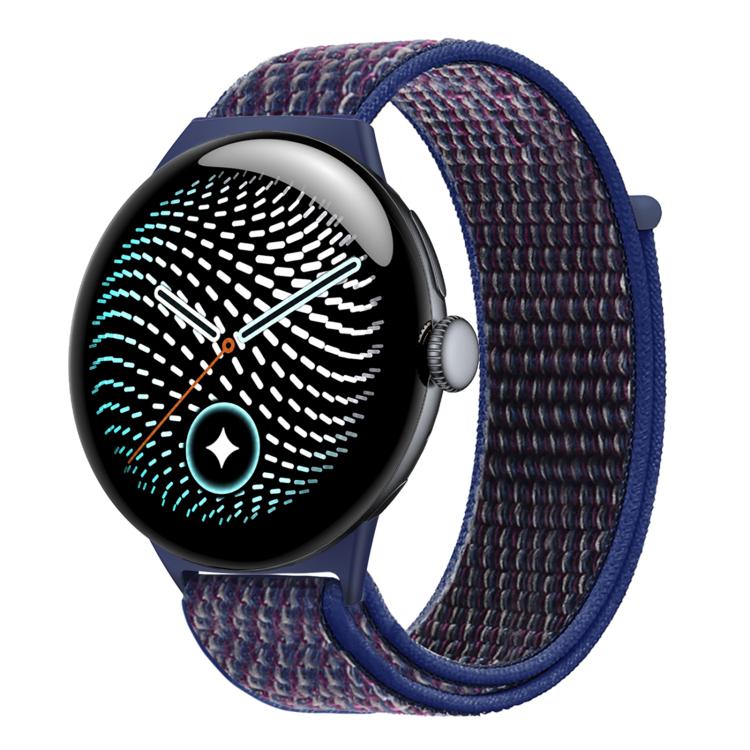Nylon Woven Hook and Loop Fastener Watch Band, For Google Pixel Watch 5 / 4 / 3 45mm