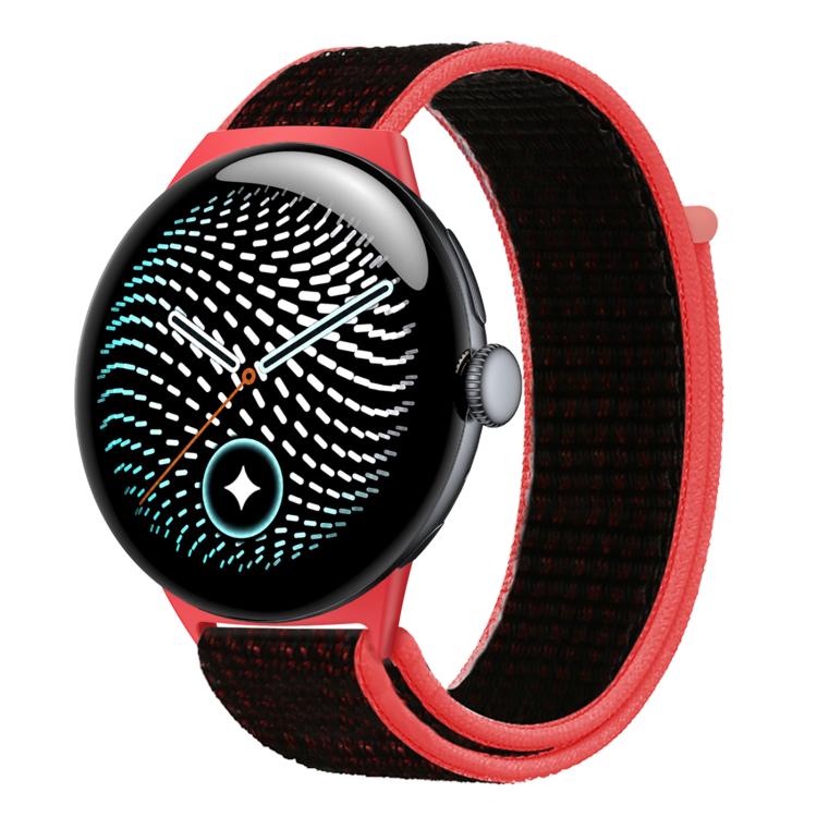 Nylon Woven Hook and Loop Fastener Watch Band, For Google Pixel Watch 5 / 4 / 3 45mm