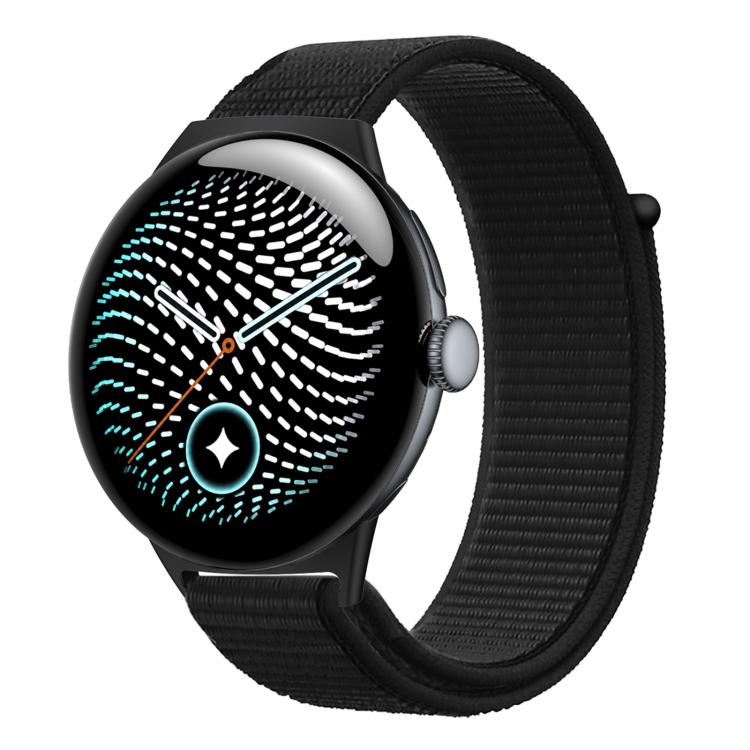 Nylon Woven Hook and Loop Fastener Watch Band, For Google Pixel Watch 5 / 4 / 3 45mm