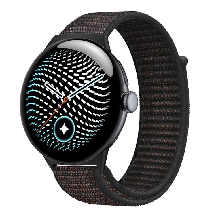 Nylon Woven Hook and Loop Fastener Watch Band, For Google Pixel Watch 5 / 4 / 3 45mm