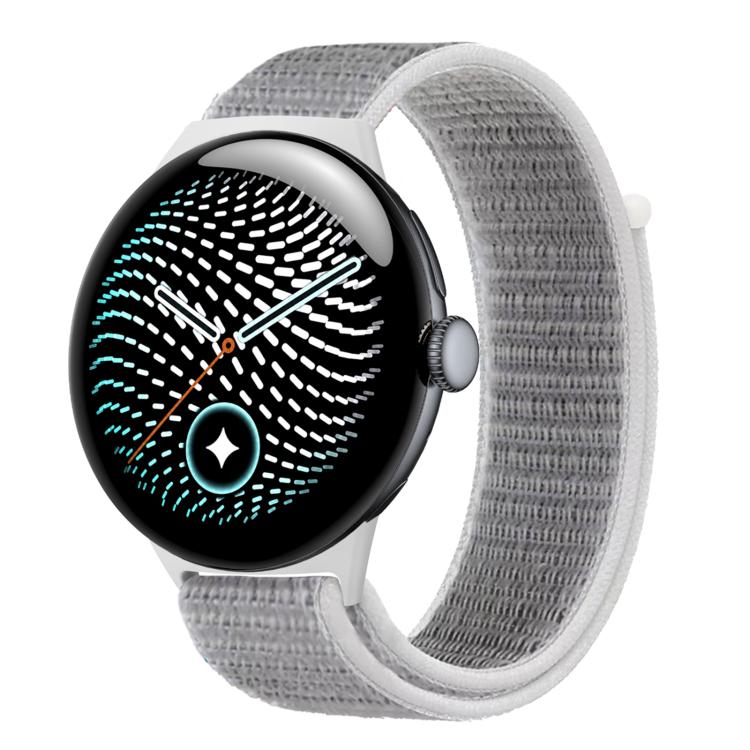 Nylon Woven Hook and Loop Fastener Watch Band, For Google Pixel Watch 5 / 4 / 3 45mm