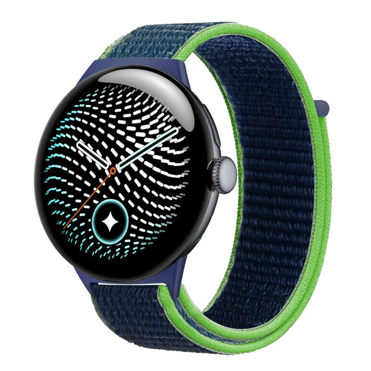 Nylon Woven Hook and Loop Fastener Watch Band, For Google Pixel Watch 5 / 4 / 3 45mm