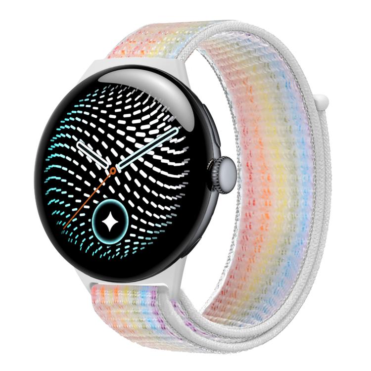Nylon Woven Hook and Loop Fastener Watch Band, For Google Pixel Watch 5 / 4 / 3 45mm