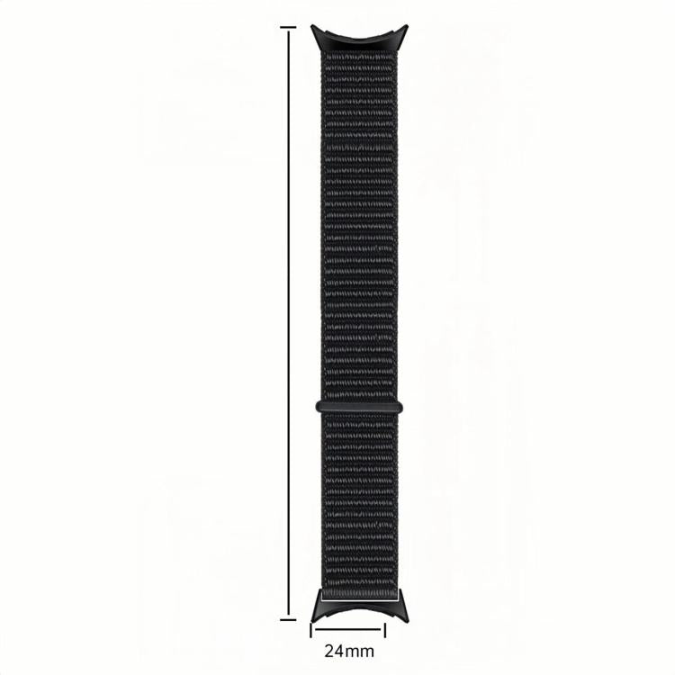 Nylon Woven Hook and Loop Fastener Watch Band, For Google Pixel Watch 5 / 4 / 3 45mm