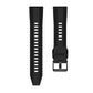 Woven Texture Pin Buckle Solid Color Silicone Watch Band, 22mm