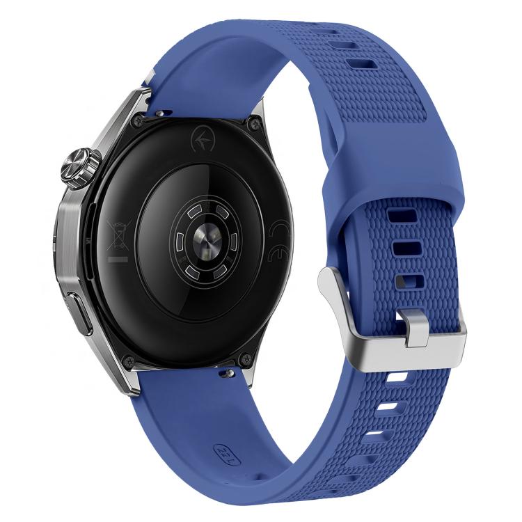 Diagonal Stripe Woven Texture Two Color Silicone Watch Band, 22mm