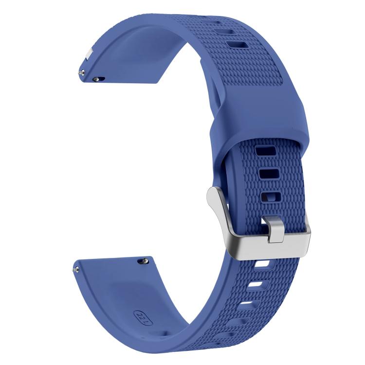 Diagonal Stripe Woven Texture Two Color Silicone Watch Band, 22mm