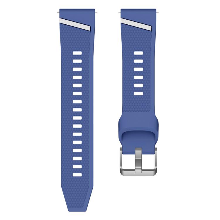 Diagonal Stripe Woven Texture Two Color Silicone Watch Band, 22mm