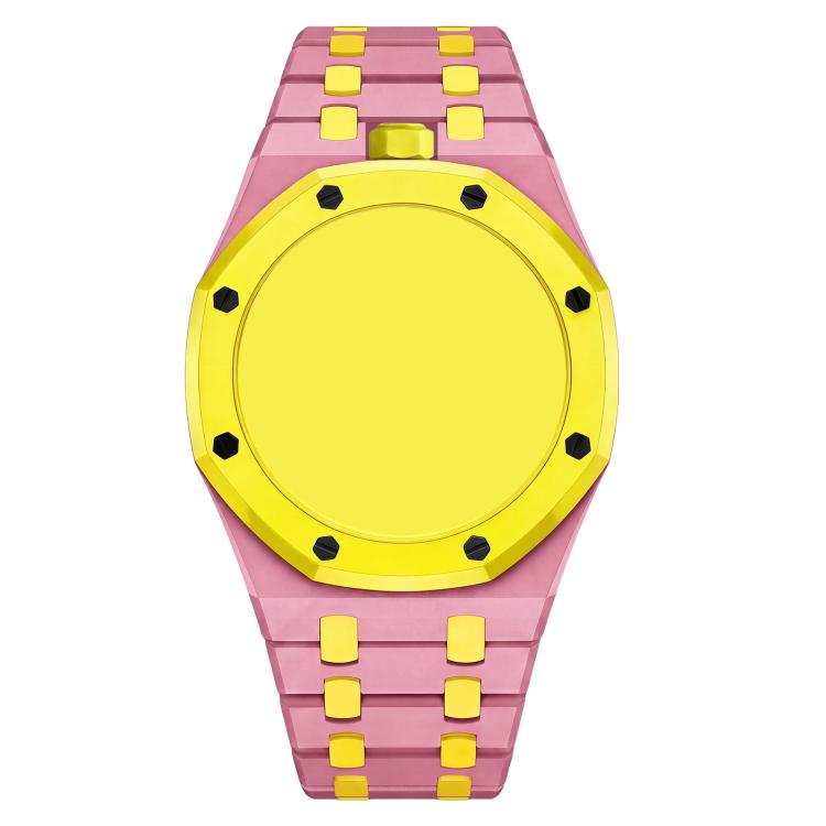 Twelve O Clock Direction Metal Butterfly Clasp Ceramic Integrated Watch Band, For Swatch Royal Pop