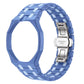 Twelve O Clock Direction Metal Butterfly Clasp Ceramic Integrated Watch Band, For Swatch Royal Pop